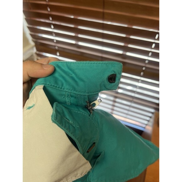 Volcom Women's size 0‎ / 24 Turquoise Teal Aqua Blue Chino Shorts Frochickie V5 - Picture 9 of 9